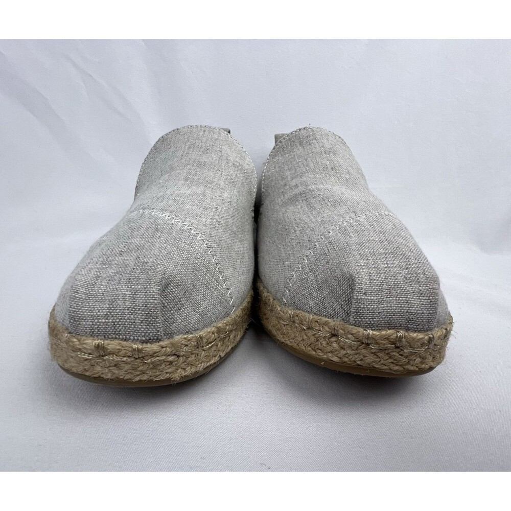 TOMS Alpargata Espadrille Gray Slub Chambray Women's 8.5 Shoes New! - Picture 4 of 10